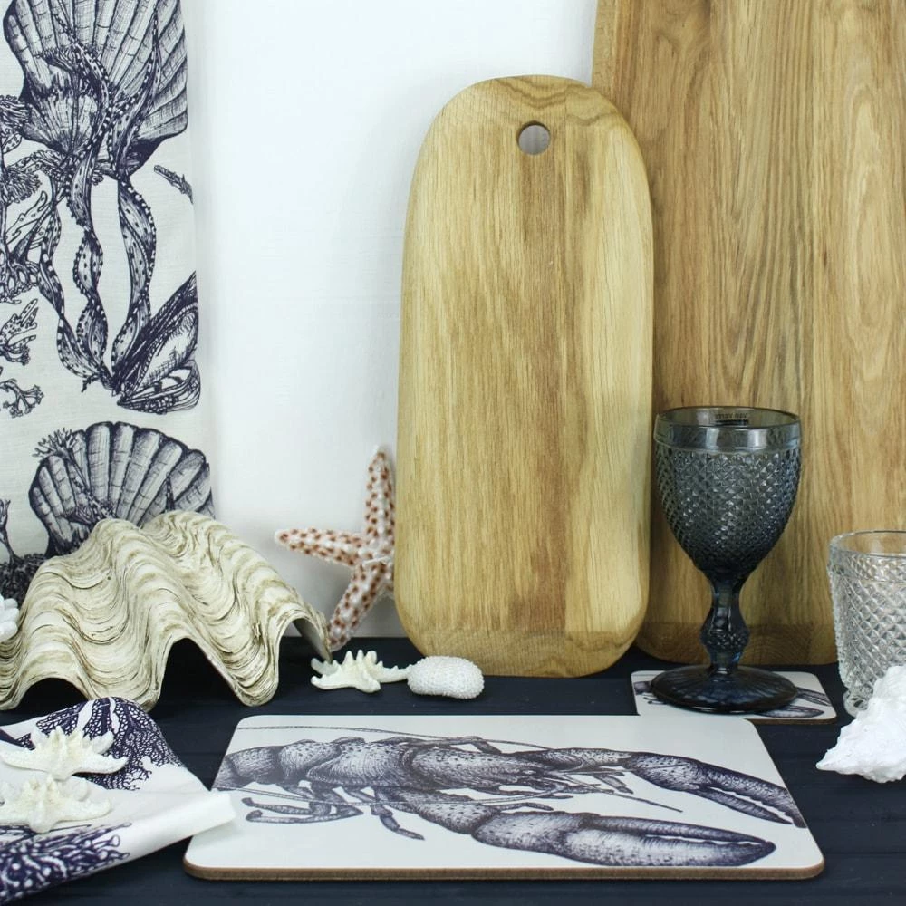 Orchard Melamine Blue And White Lobster Design Coaster 3 Orchard Melamine Blue And White Lobster Design Coaster