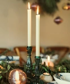 Light & Living Textured Glass Candleholder - Antique Green 6 Light & Living Textured Glass Candleholder - Antique Green