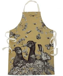 Magic Textiles Linen And Cotton Apron With Game Trio Design Kitchen & Dining