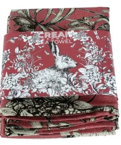 Cream Cornwall Hare Tea Towel
