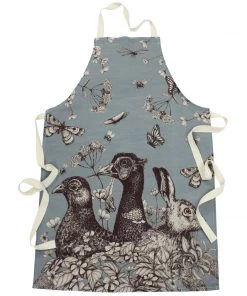 Magic Textiles Linen And Cotton Apron With Game Trio Design Kitchen & Dining
