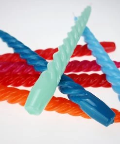 Graziani Barley Twist Lacquered Candle - Light Blue 7 Graziani Barley Twist Lacquered Candle - Light Blue