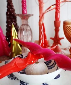 Graziani Accessories Tree Lacquered Candle - Fuchsia