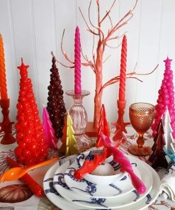 Graziani Accessories Barley Twist Lacquered Candle - Orange